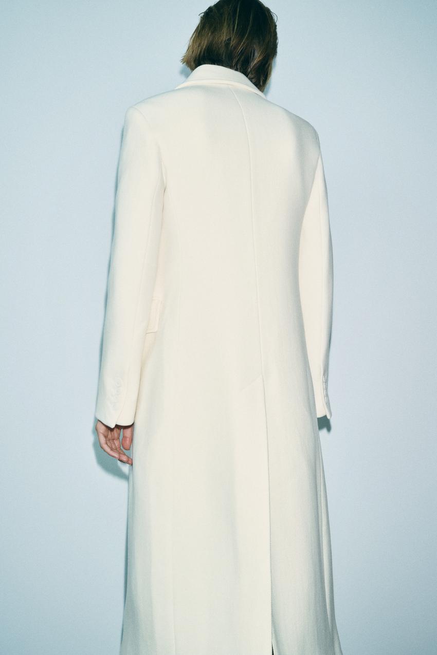 Manteau en laine mélangée à double boutonnage