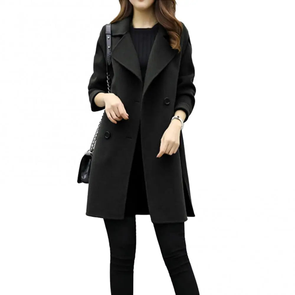 Manteau en laine mi-long pour femme