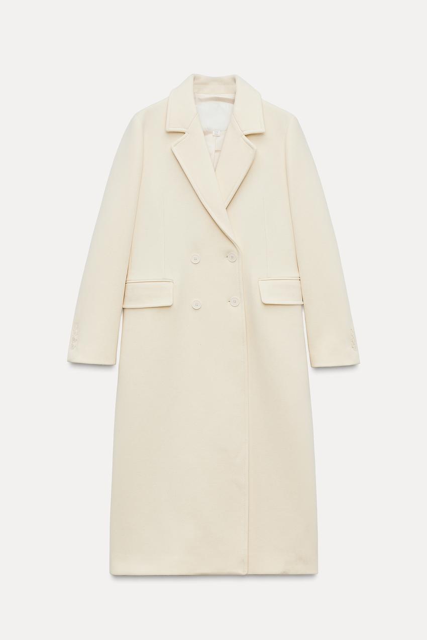 Manteau en laine mélangée à double boutonnage
