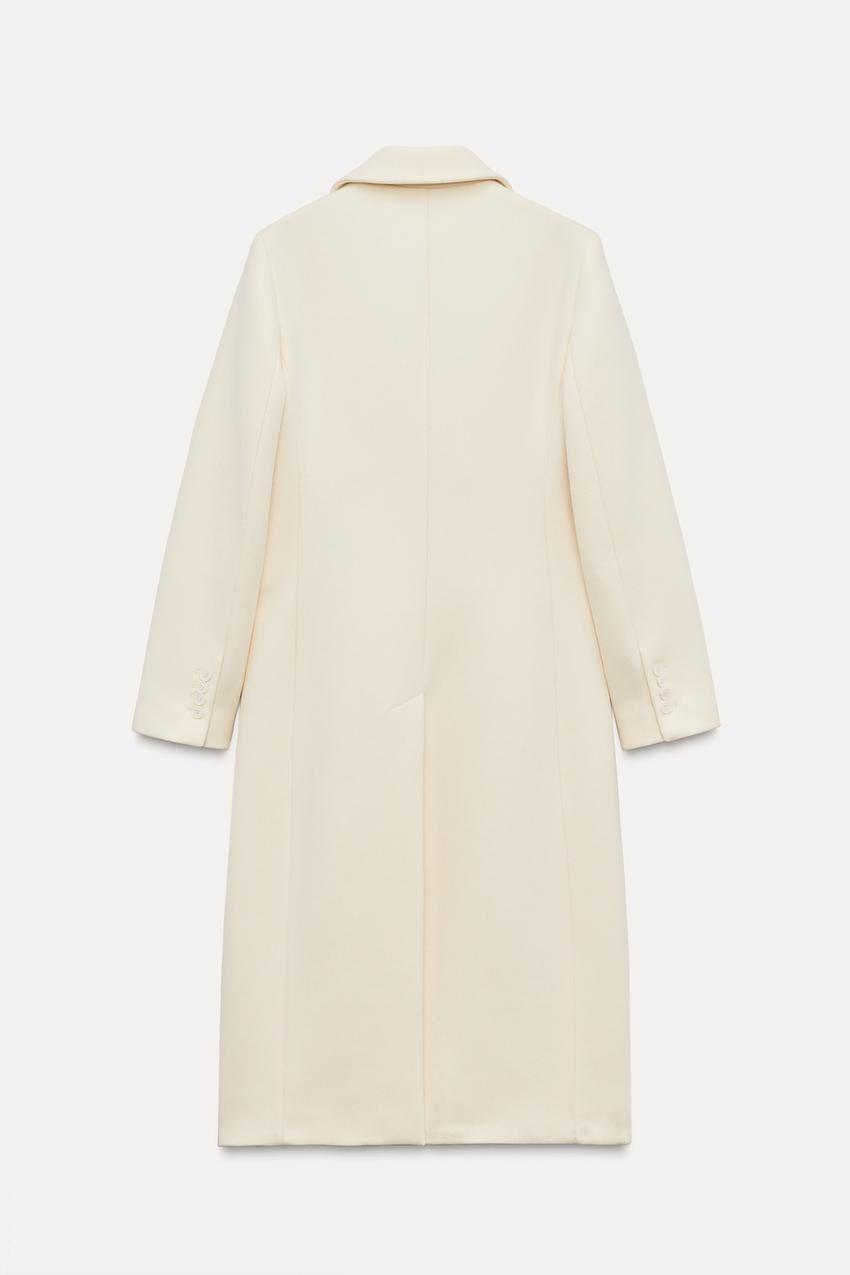 Manteau en laine mélangée à double boutonnage