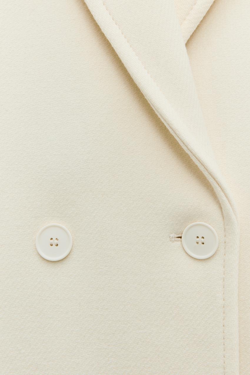 Manteau en laine mélangée à double boutonnage