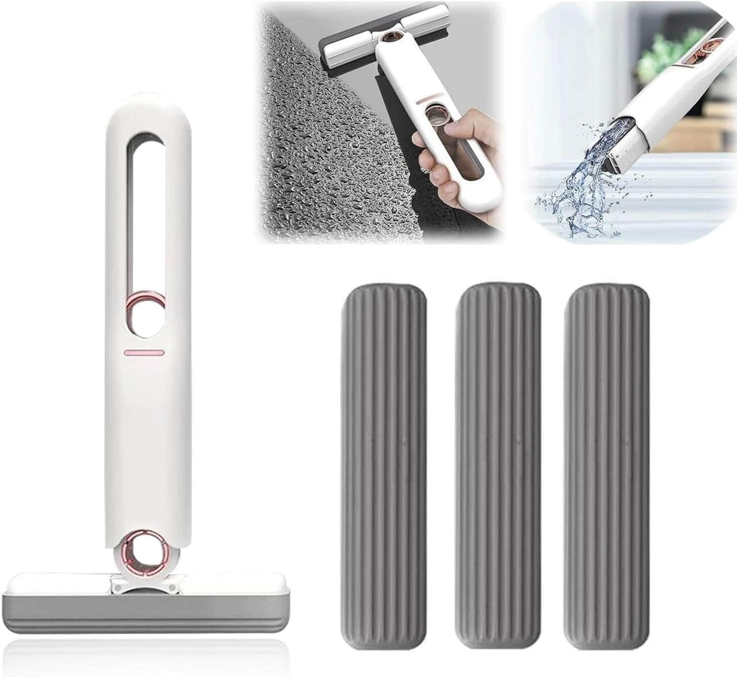 Mini Mop Pro 180° (1 manche + 3 têtes éponge