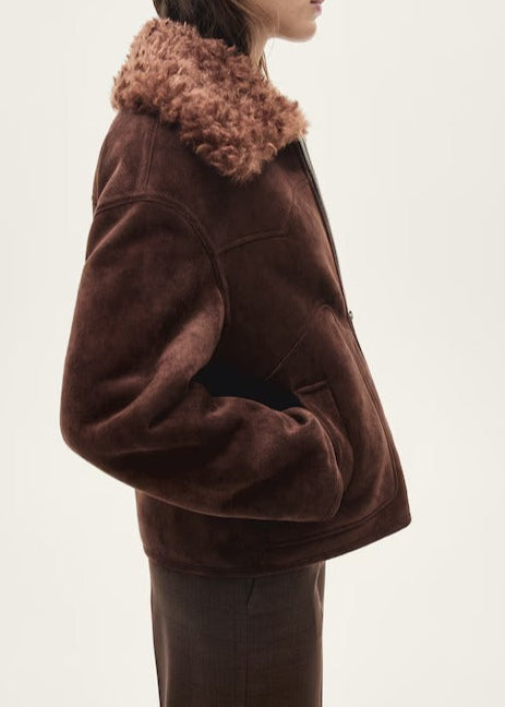 Veste effet daim avec col en polaire - Oslo