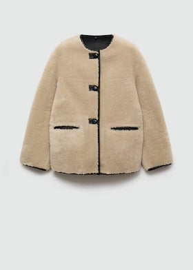 Manteau effet fourrure avec appliqués - Athens