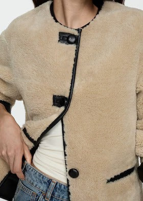 Manteau effet fourrure avec appliqués - Athens
