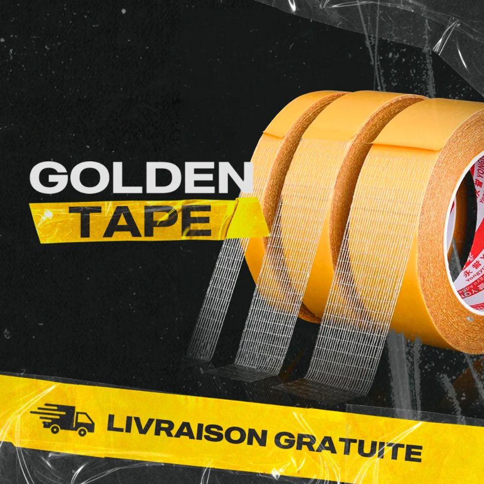 Golden TapeⓇ - Ruban adhésif double face en Fibre Mesh