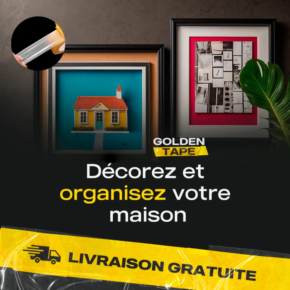 Golden TapeⓇ - Ruban adhésif double face en Fibre Mesh