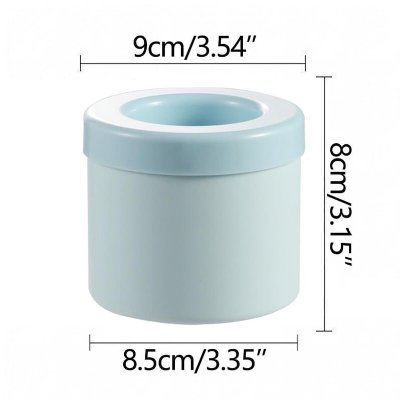 Bac à glaçons rond en silicone avec couvercle