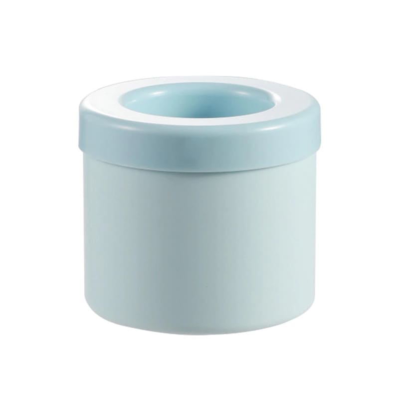 Bac à glaçons rond en silicone avec couvercle