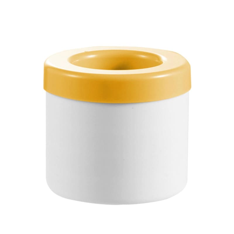 Bac à glaçons rond en silicone avec couvercle