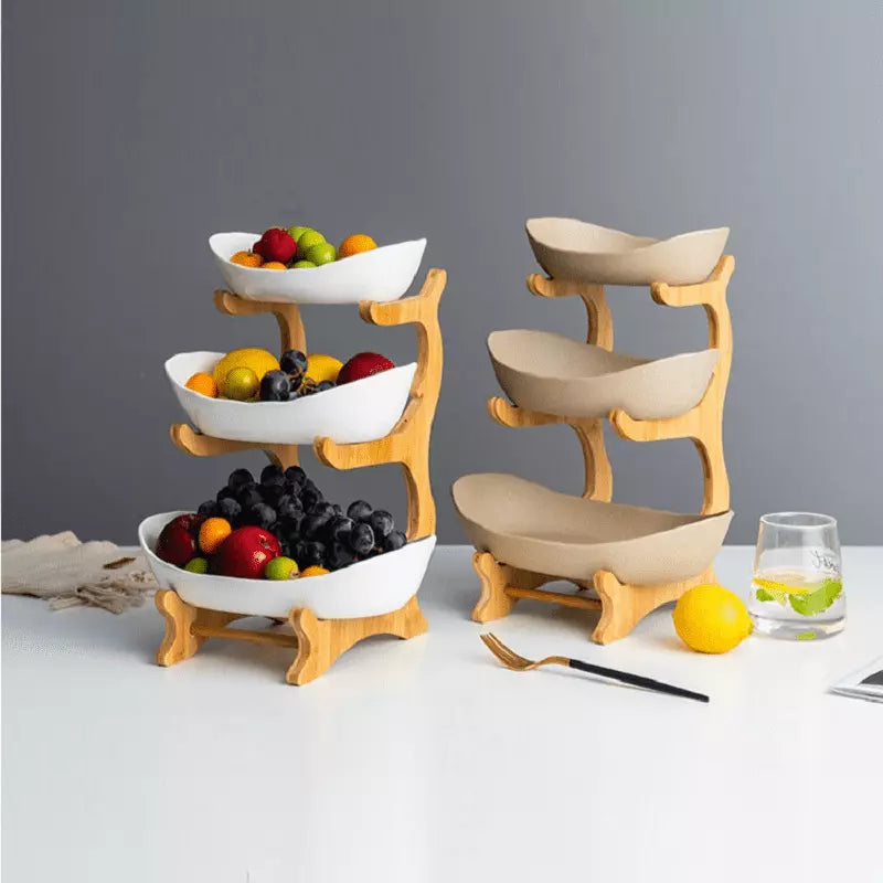 Panier à fruits en bambou pour table