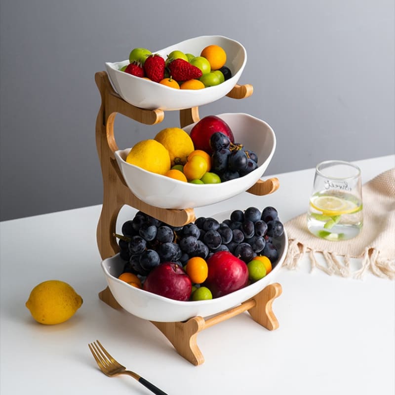 Panier à fruits en bambou pour table