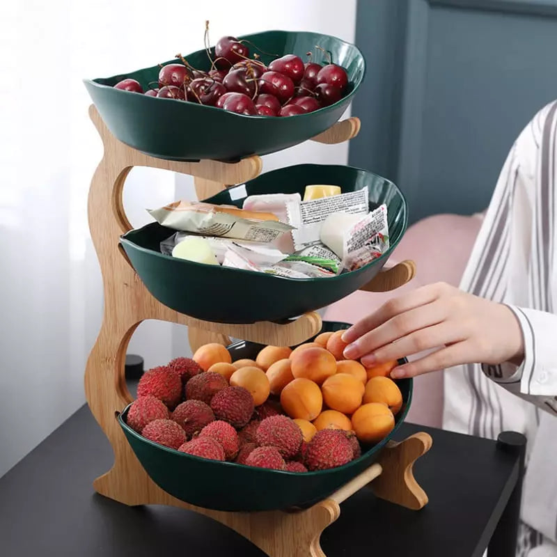Panier à fruits en bambou pour table