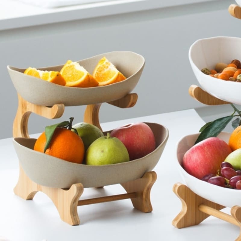 Panier à fruits en bambou pour table