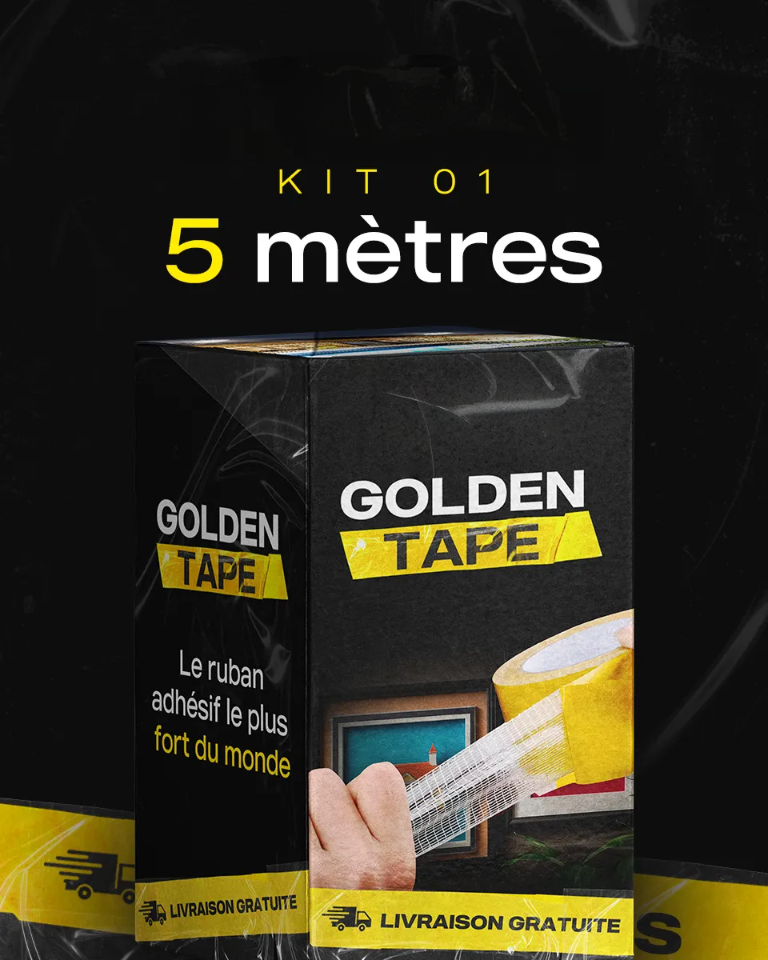 Golden TapeⓇ - Ruban adhésif double face en Fibre Mesh