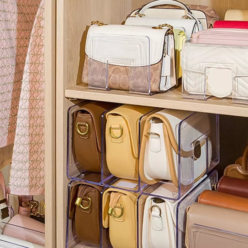 Organisateur de sacs en acrylique avec séparateurs