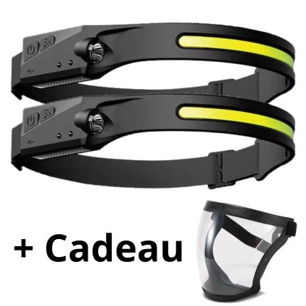 Lampe frontale avec capteur + CADEAU