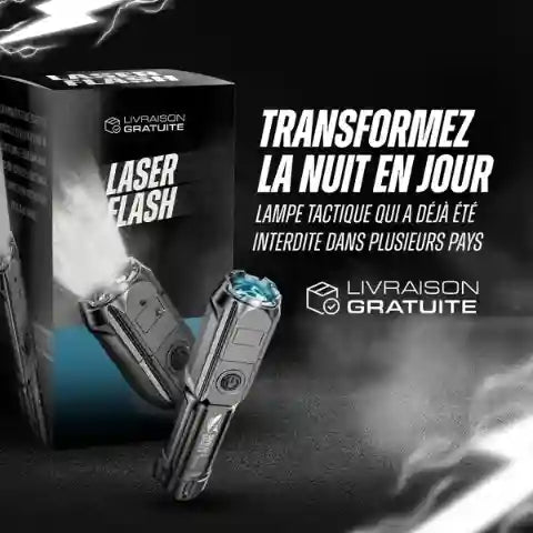 Laser Flash - Super lampe torche avec 10 000 lumens