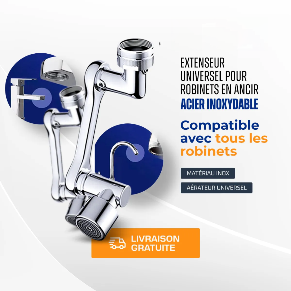 Sprayer Head - Extenseur Universel 1080° en Inox
