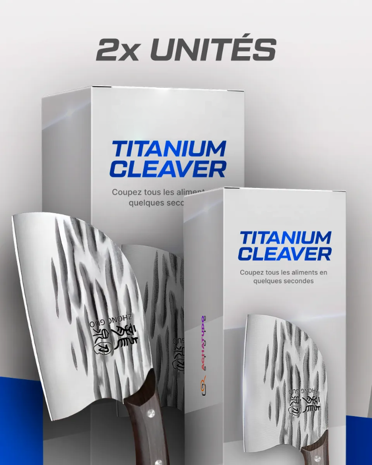 Titanium Cleaver - Couperet Professionnel forgé à la Main