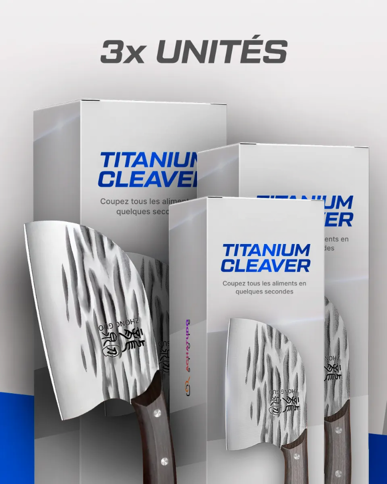 Titanium Cleaver - Couperet Professionnel forgé à la Main
