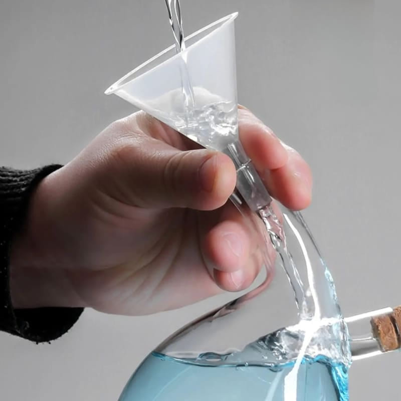Bouteille 2-en-1 pour huile et vinaigre avec bouchon en liège
