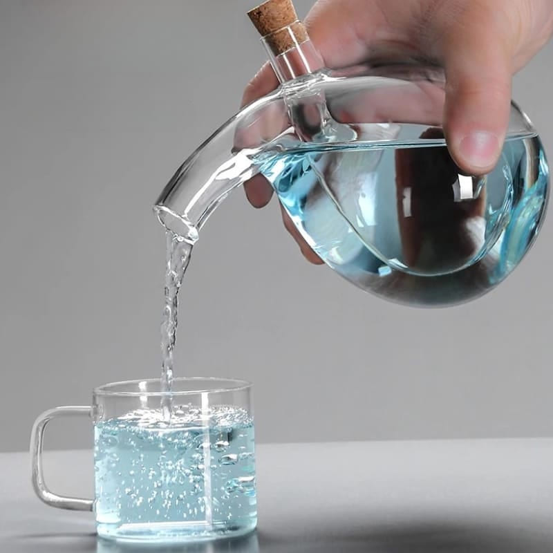 Bouteille 2-en-1 pour huile et vinaigre avec bouchon en liège