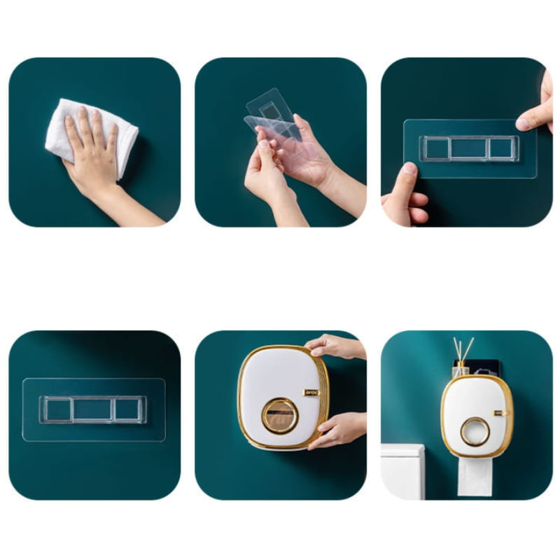 Porte-papier toilette mural, support pour papier hygiénique
