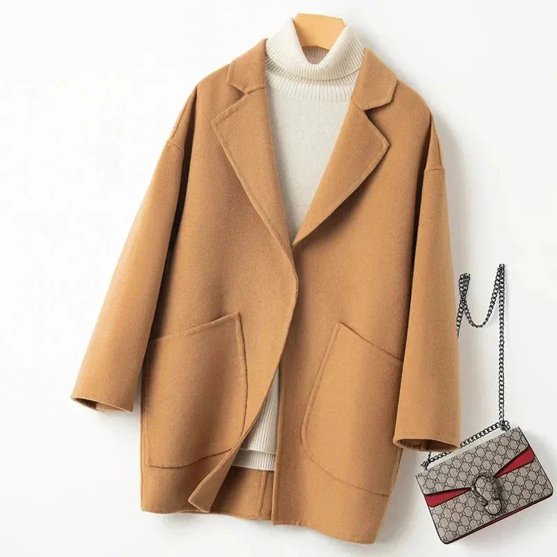 Manteau en laine réversible Amelia