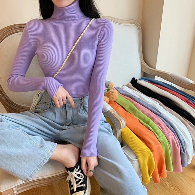 Pull en tricot à col roulé Annabelle