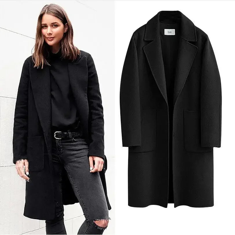 Manteau en laine double face pour femme