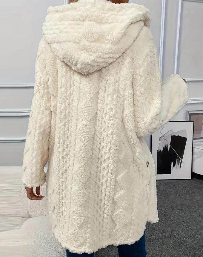 Veste à capuche à motif texturé Argyle
