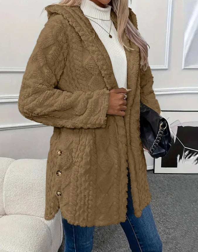 Veste à capuche à motif texturé Argyle