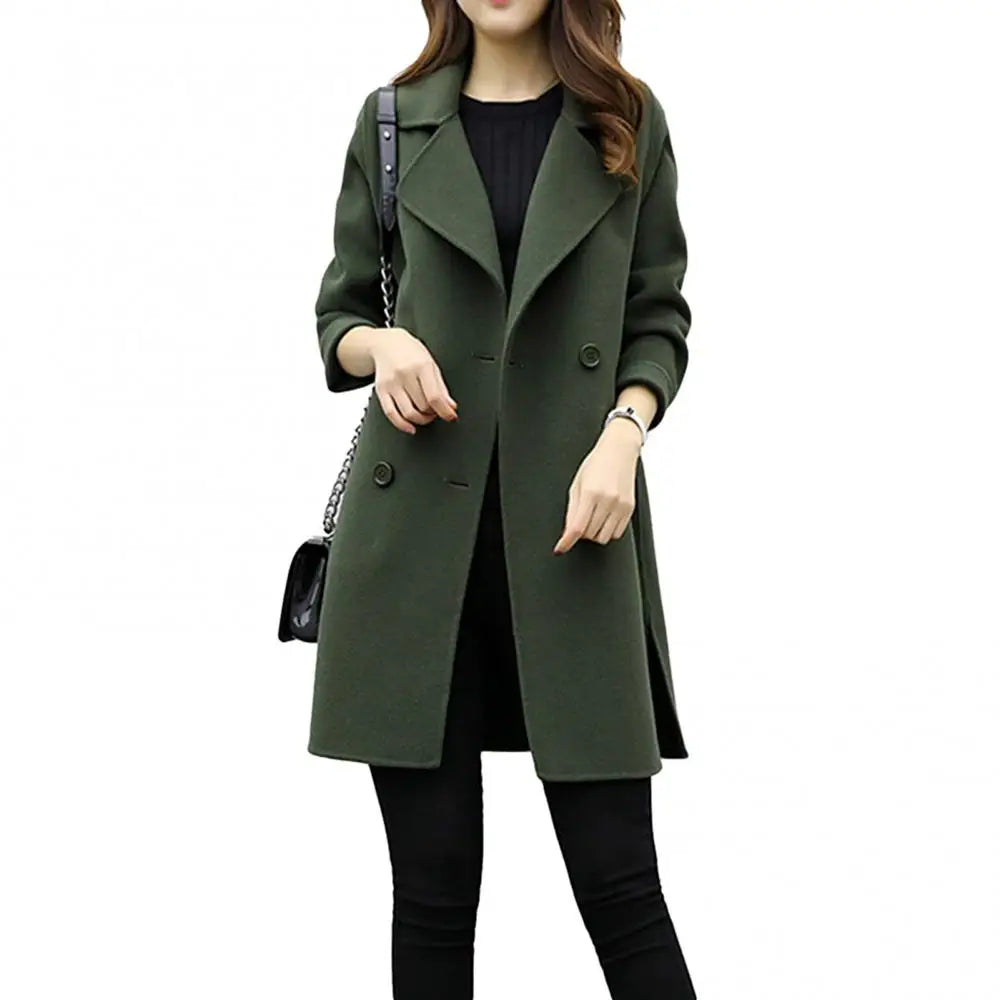 Manteau en laine mi-long pour femme