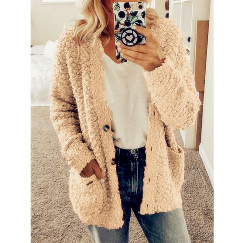 Veste Thermique En Tissu Duveteux