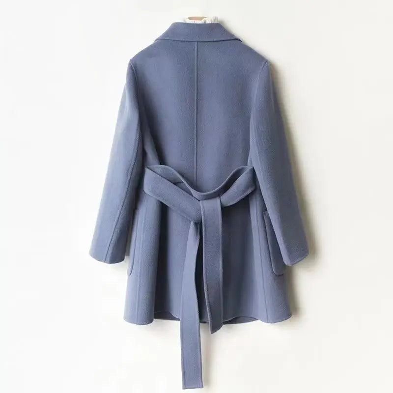 Manteau long en laine et mélanges pour femmes