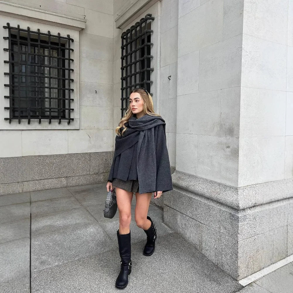 ZA-Pardessus en Tricot pour Femme