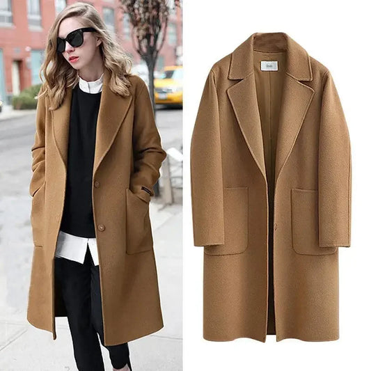 Manteau en laine double face pour femme