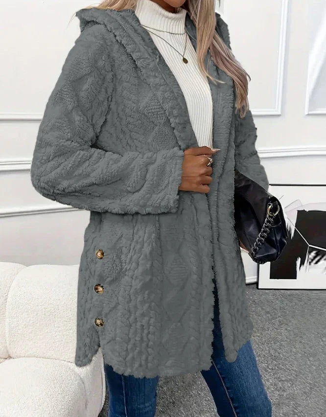Veste à capuche à motif texturé Argyle