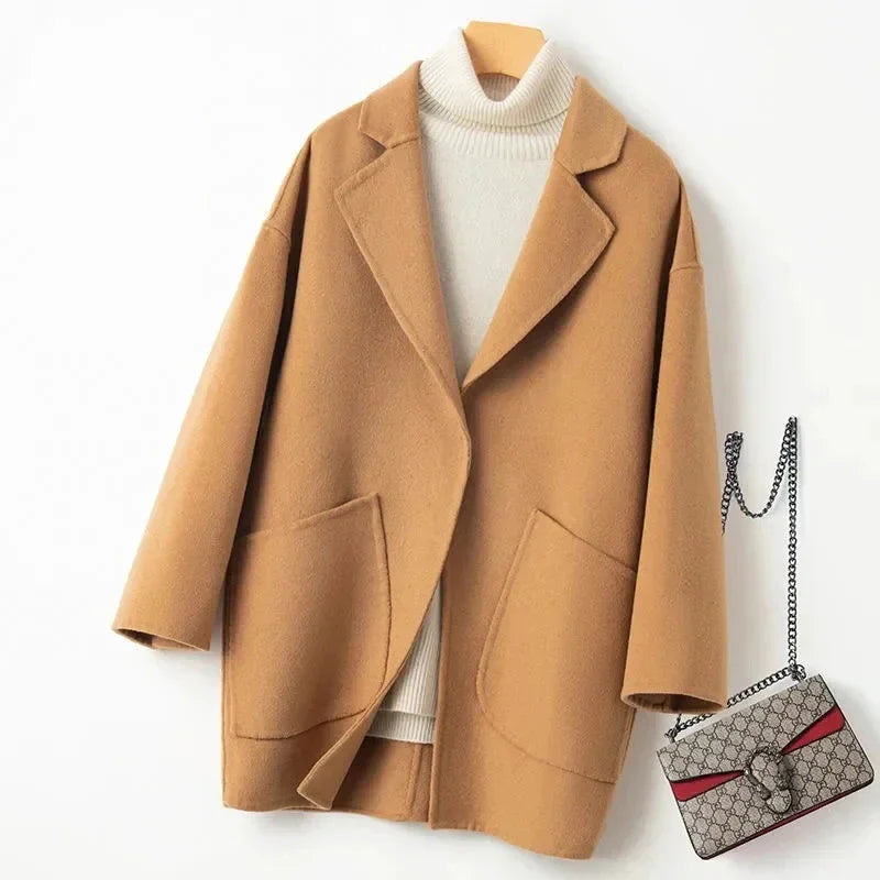 Manteau en laine réversible Amelia