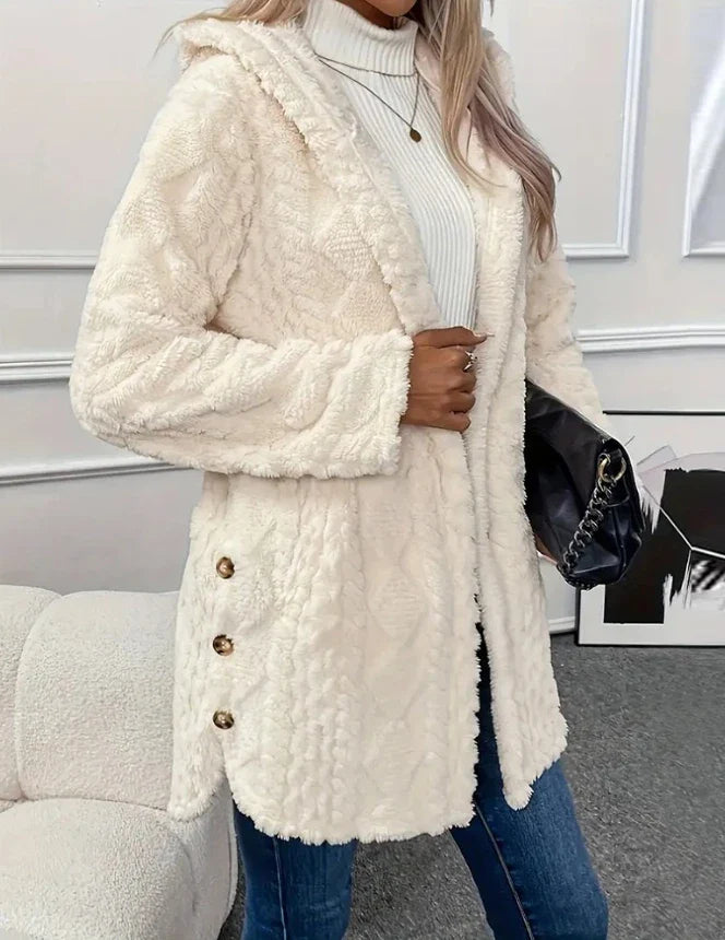 Veste à capuche à motif texturé Argyle