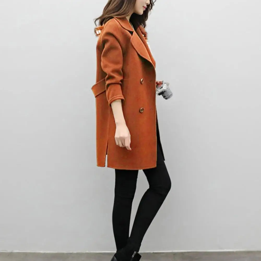 Manteau en laine mi-long pour femme