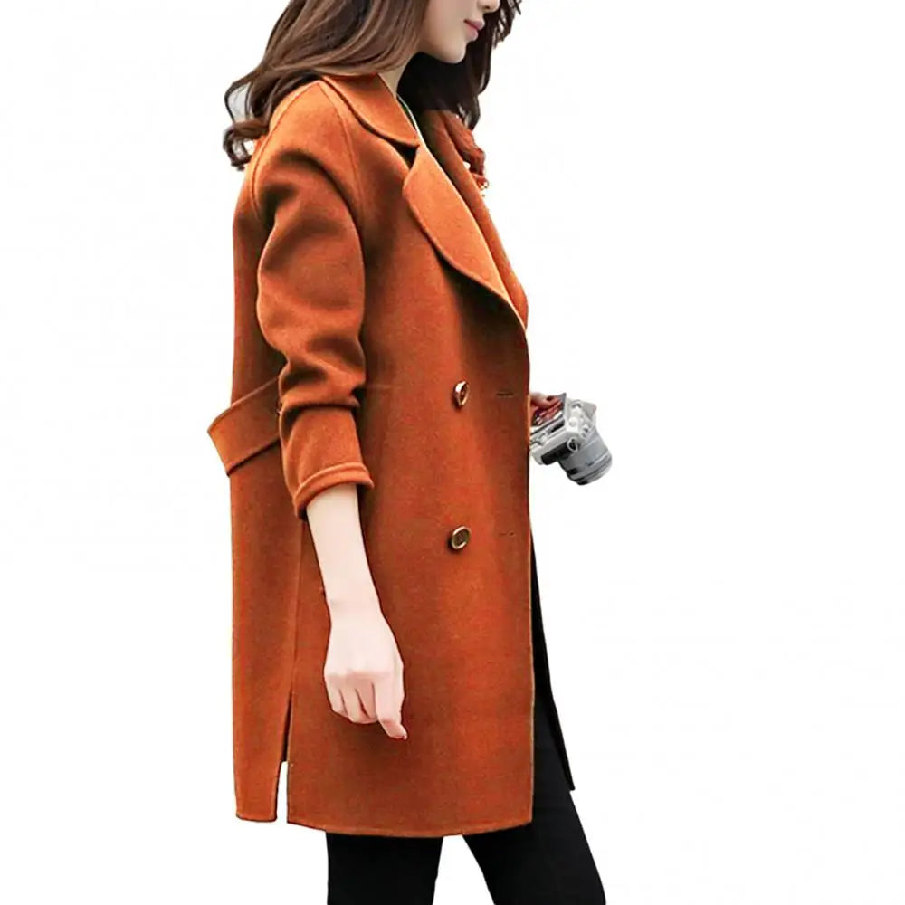 Manteau en laine mi-long pour femme