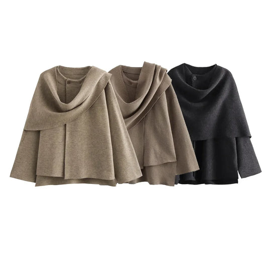 ZA-Pardessus en Tricot pour Femme