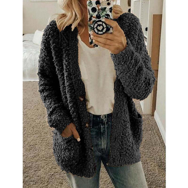 Veste Thermique En Tissu Duveteux