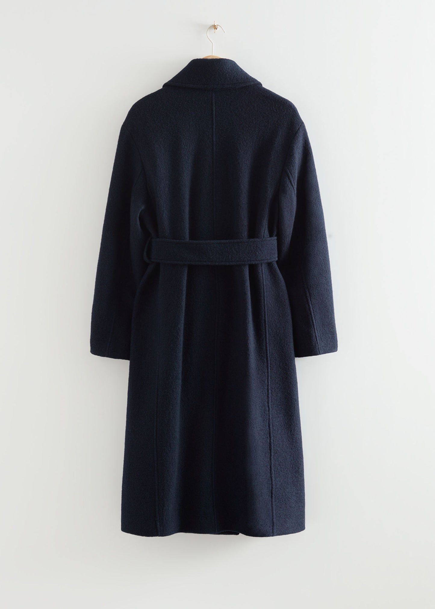 Manteau en Laine Volumineux avec Ceinture