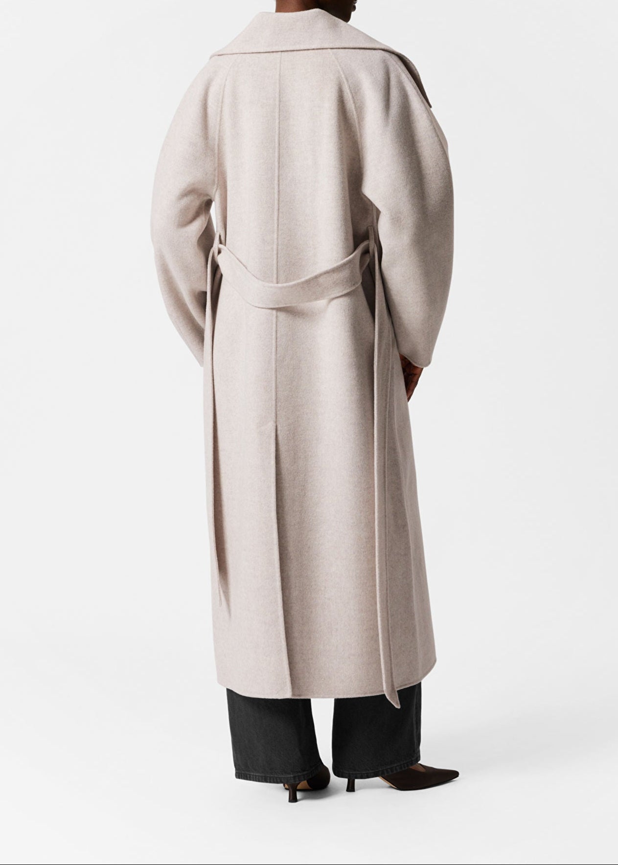 Manteau en laine à col cheminée