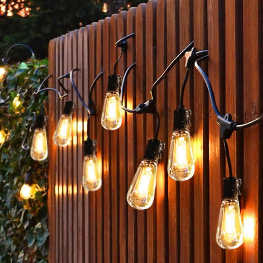 Guirlande lumineuse LED de 15 mètres, incassable et alimentée à l'énergie solaire
