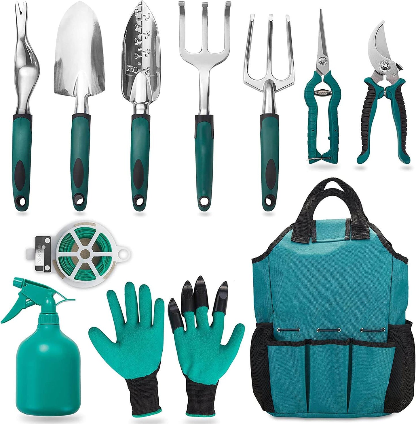 Set d'outils de jardinage en alliage d'aluminium 11 pièces
